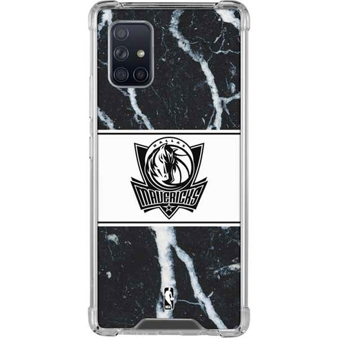 NBA Dallas Mavericks Marble Galaxy A71 5G Clear Case