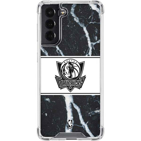 NBA Dallas Mavericks Marble Galaxy S22 Clear Case
