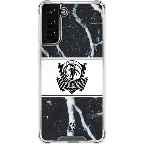 NBA Dallas Mavericks Marble Galaxy S22 Plus Clear Case