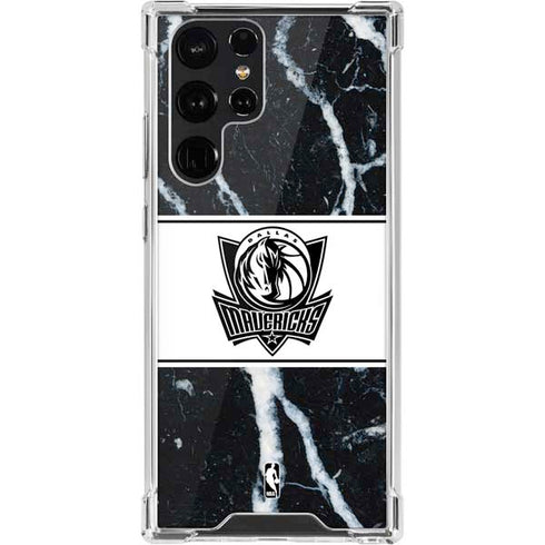 NBA Dallas Mavericks Marble Galaxy S22 Ultra Clear Case