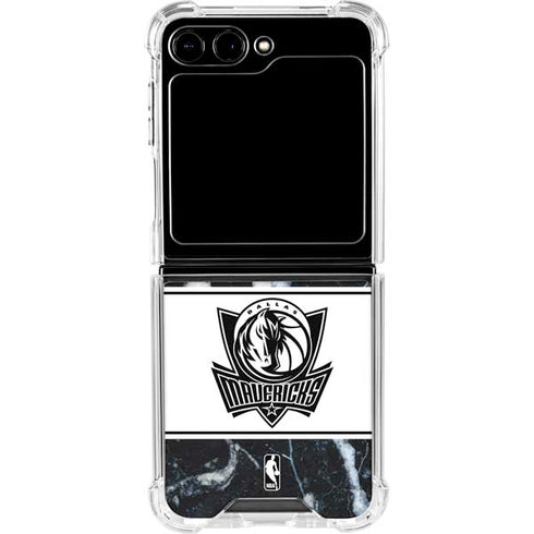 NBA Dallas Mavericks Marble Galaxy Z Flip5 5G Clear Case