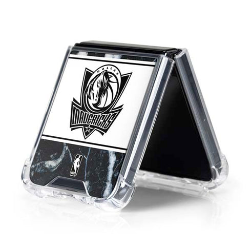 NBA Dallas Mavericks Marble Galaxy Z Flip5 5G Clear Case