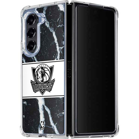 NBA Dallas Mavericks Marble Galaxy Z Fold5 5G Clear Case