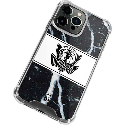 NBA Dallas Mavericks Marble iPhone 14 Pro Clear Case
