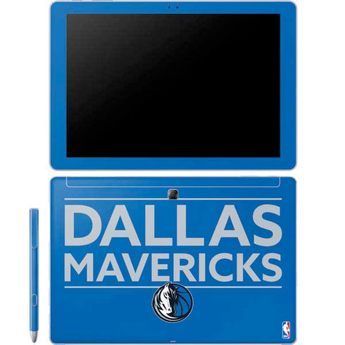 NBA Dallas Mavericks Standard - Light Blue Galaxy Book 12in Skin