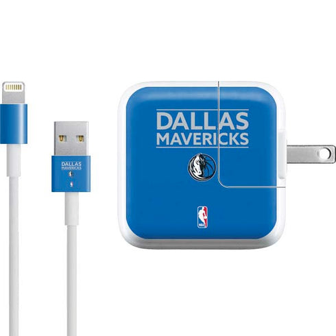 NBA Dallas Mavericks Standard - Light Blue iPad Charger (10W USB) Skin