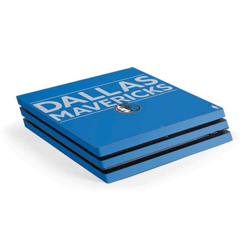 NBA Dallas Mavericks Standard - Light Blue PS4 Pro Console Skin