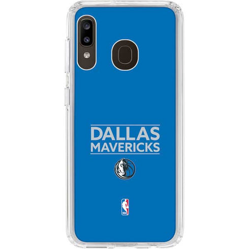 NBA Dallas Mavericks Standard - Light Blue Galaxy A20 Clear Case