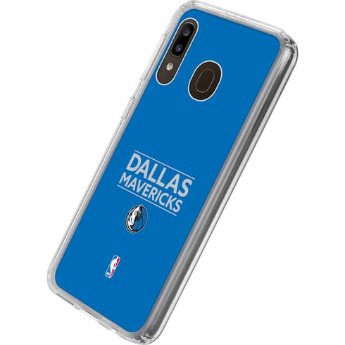 NBA Dallas Mavericks Standard - Light Blue Galaxy A20 Clear Case