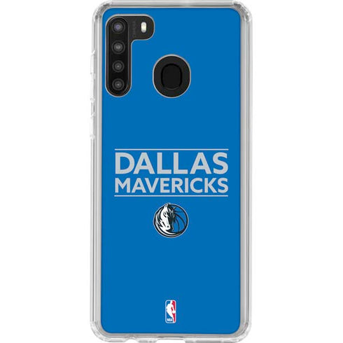 NBA Dallas Mavericks Standard - Light Blue Galaxy A21 Clear Case