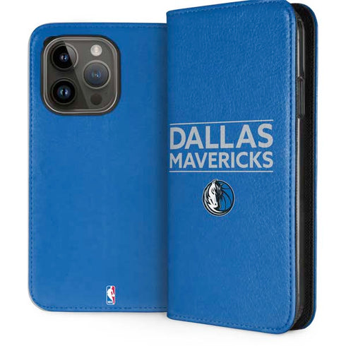 NBA Dallas Mavericks Standard - Light Blue iPhone 14 Pro Folio Case