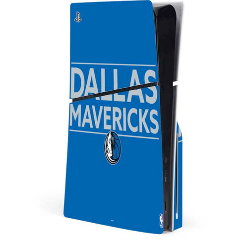 NBA Dallas Mavericks Standard - Light Blue PS5 Slim Disk Console Skin