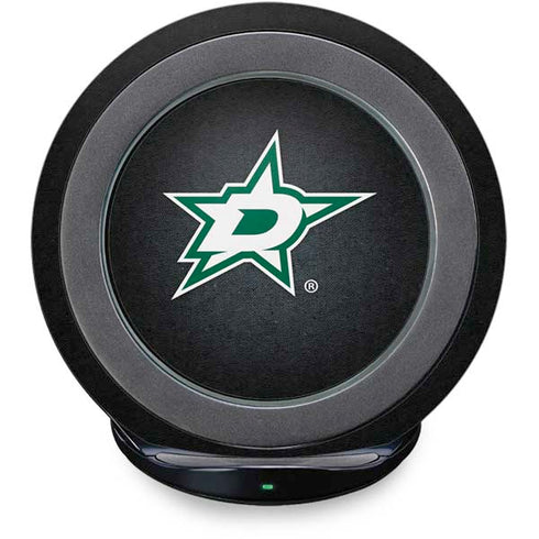 NHL Dallas Stars Black Background Fast Charge Wireless Charging Stand Skin