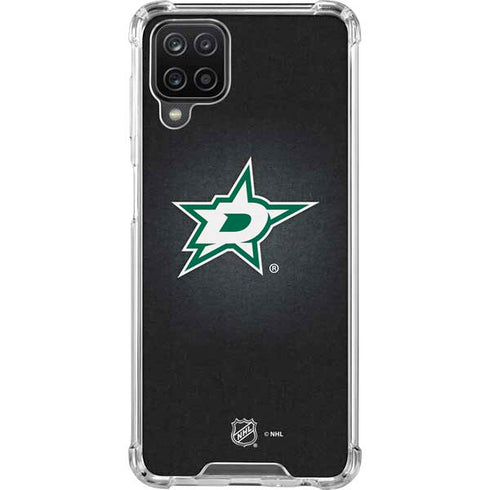 NHL Dallas Stars Black Background Galaxy A12 Clear Case