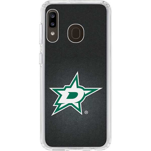 NHL Dallas Stars Black Background Galaxy A20 Clear Case