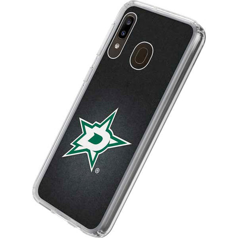 NHL Dallas Stars Black Background Galaxy A20 Clear Case