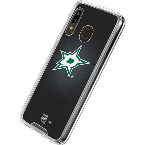NHL Dallas Stars Black Background Galaxy A30 Clear Case