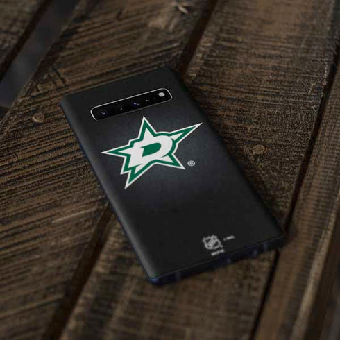 NHL Dallas Stars Black Background Galaxy S10 Skin