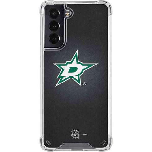 NHL Dallas Stars Black Background Galaxy S21 5G Clear Case