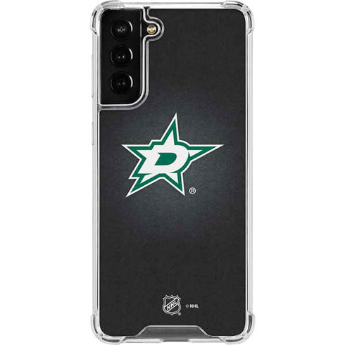 NHL Dallas Stars Black Background Galaxy S21 FE Clear Case