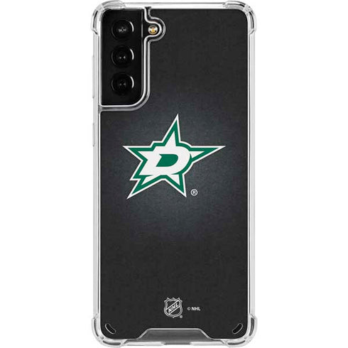 NHL Dallas Stars Black Background Galaxy S21 Plus 5G Clear Case
