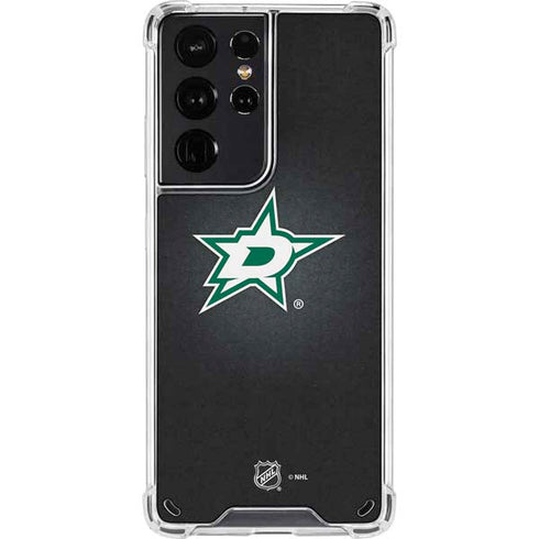 NHL Dallas Stars Black Background Galaxy S21 Ultra 5G Clear Case