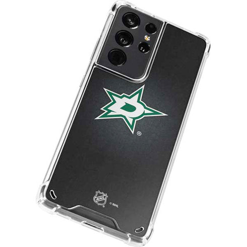 NHL Dallas Stars Black Background Galaxy S21 Ultra 5G Clear Case
