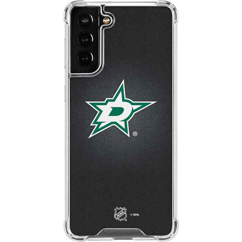 NHL Dallas Stars Black Background Galaxy S22 Plus Clear Case