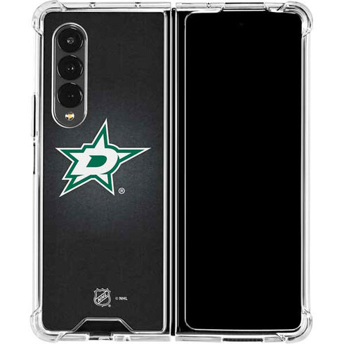 NHL Dallas Stars Black Background Galaxy Z Fold4 5G Clear Case