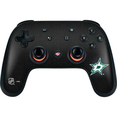 NHL Dallas Stars Black Background Google Stadia Controller Skin