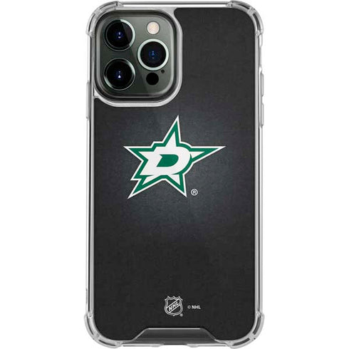 NHL Dallas Stars Black Background iPhone 13 Pro Max Clear Case
