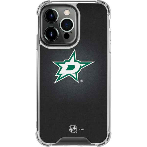 NHL Dallas Stars Black Background iPhone 14 Pro Clear Case