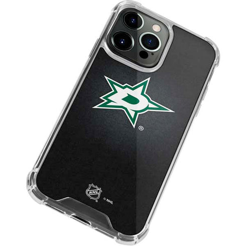 NHL Dallas Stars Black Background iPhone 14 Pro Clear Case