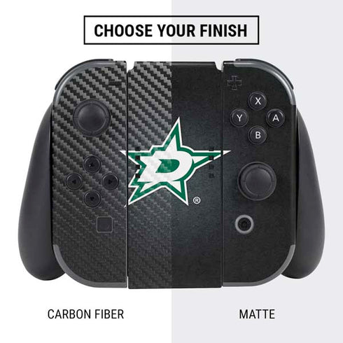 NHL Dallas Stars Black Background Nintendo Switch Bundle Skin