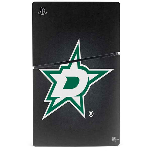 NHL Dallas Stars Black Background PS5 Slim Disk Console Skin