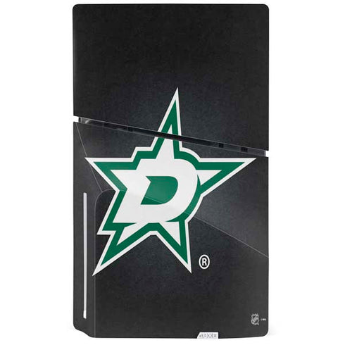 NHL Dallas Stars Black Background PS5 Slim Disk Console Skin