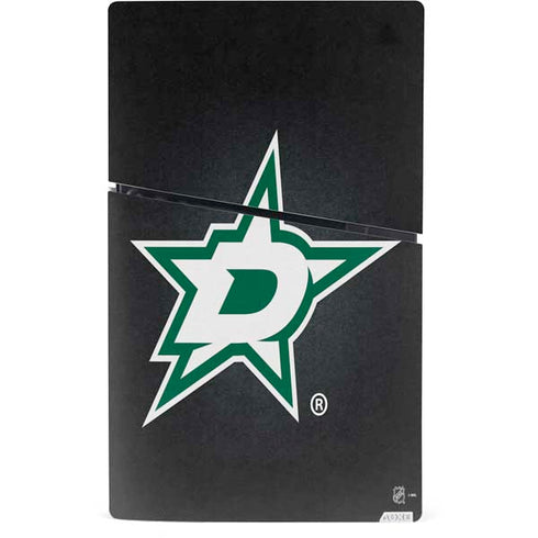 NHL Dallas Stars Black Background PS5 Slim Digital Edition Console Skin