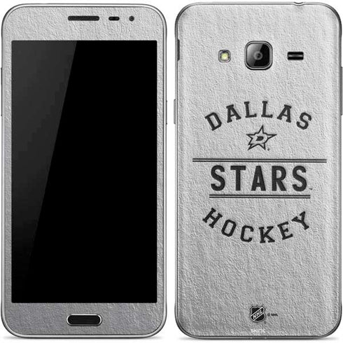NHL Dallas Stars Black Text Galaxy J3 Skin
