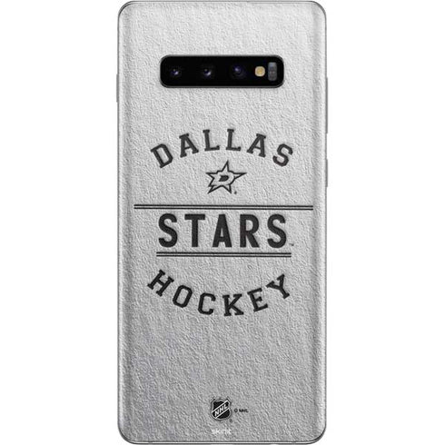 NHL Dallas Stars Black Text Galaxy S10 Plus Skin