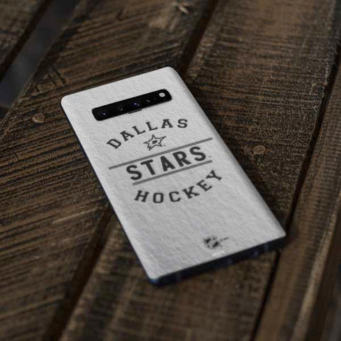 NHL Dallas Stars Black Text Galaxy S10 Skin