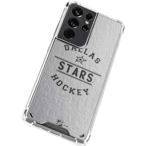 NHL Dallas Stars Black Text Galaxy S21 Ultra 5G Clear Case