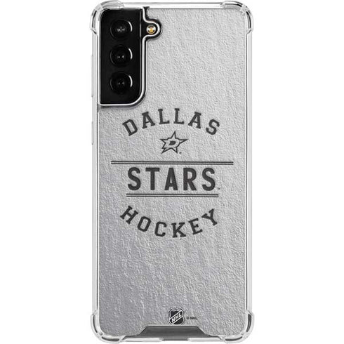 NHL Dallas Stars Black Text Galaxy S22 Plus Clear Case