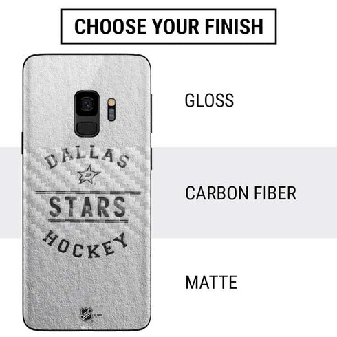 NHL Dallas Stars Black Text Galaxy S9 Skin
