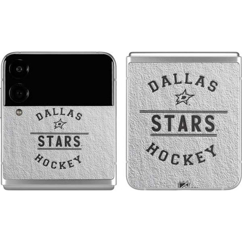 NHL Dallas Stars Black Text Galaxy Z Flip4 5G Skin