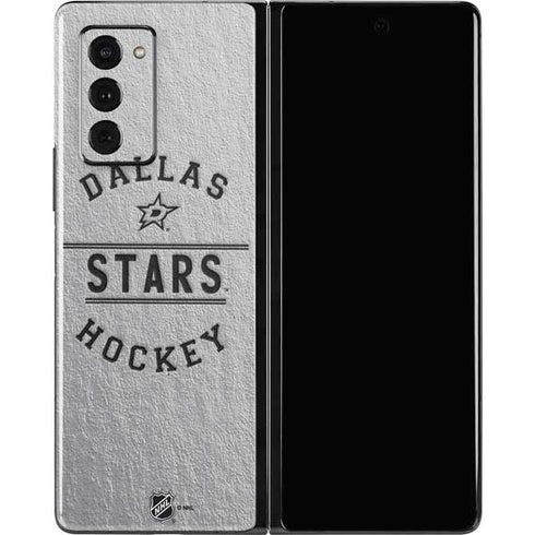 NHL Dallas Stars Black Text Galaxy Z Fold2 5G Skin