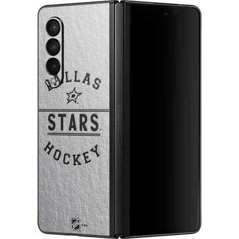 NHL Dallas Stars Black Text Galaxy Z Fold3 5G Skin