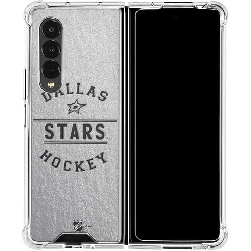 NHL Dallas Stars Black Text Galaxy Z Fold4 5G Clear Case