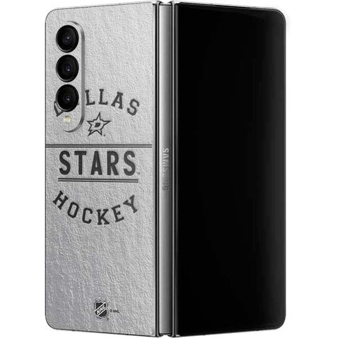 NHL Dallas Stars Black Text Galaxy Z Fold4 5G Skin