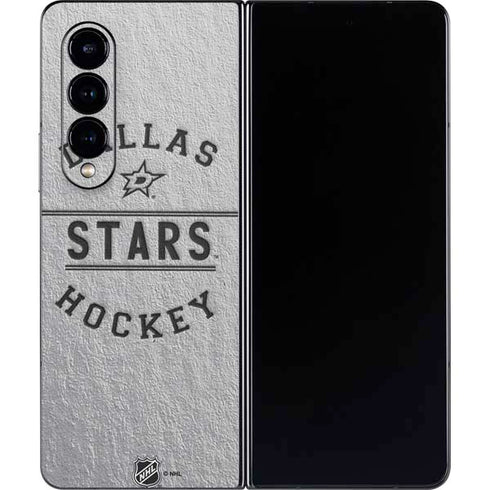 NHL Dallas Stars Black Text Galaxy Z Fold4 5G Skin