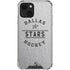 NHL Dallas Stars Black Text iPhone 13 Clear Case
